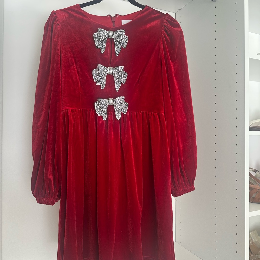 Sugarlips Red Dress with Silver Accents